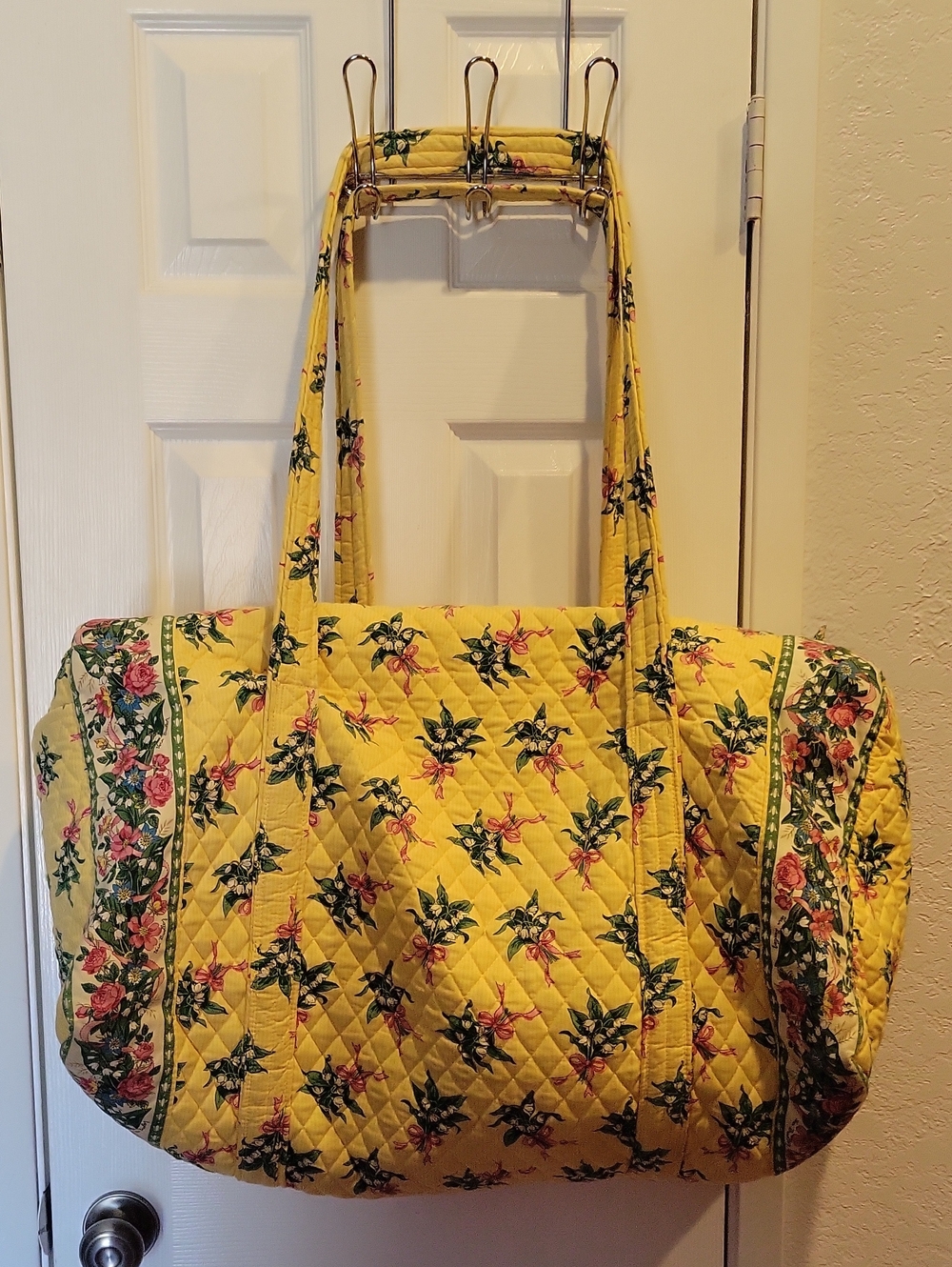 Vera Bradley Very Large Yellow Quilted Tote Bag